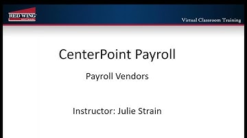 How to Setup Vendors for Liability Payments in CenterPoint