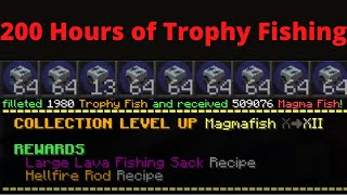 Loot from 200 Hours of Trophy Fishing... (Hypixel Skyblock)