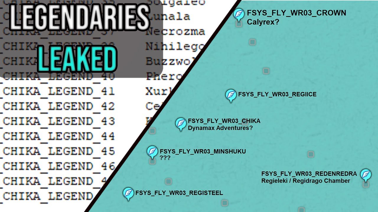 LEGENDARIES LEAKED!? Pokemon Crown Tundra DLC Datamine Coverage YouTube