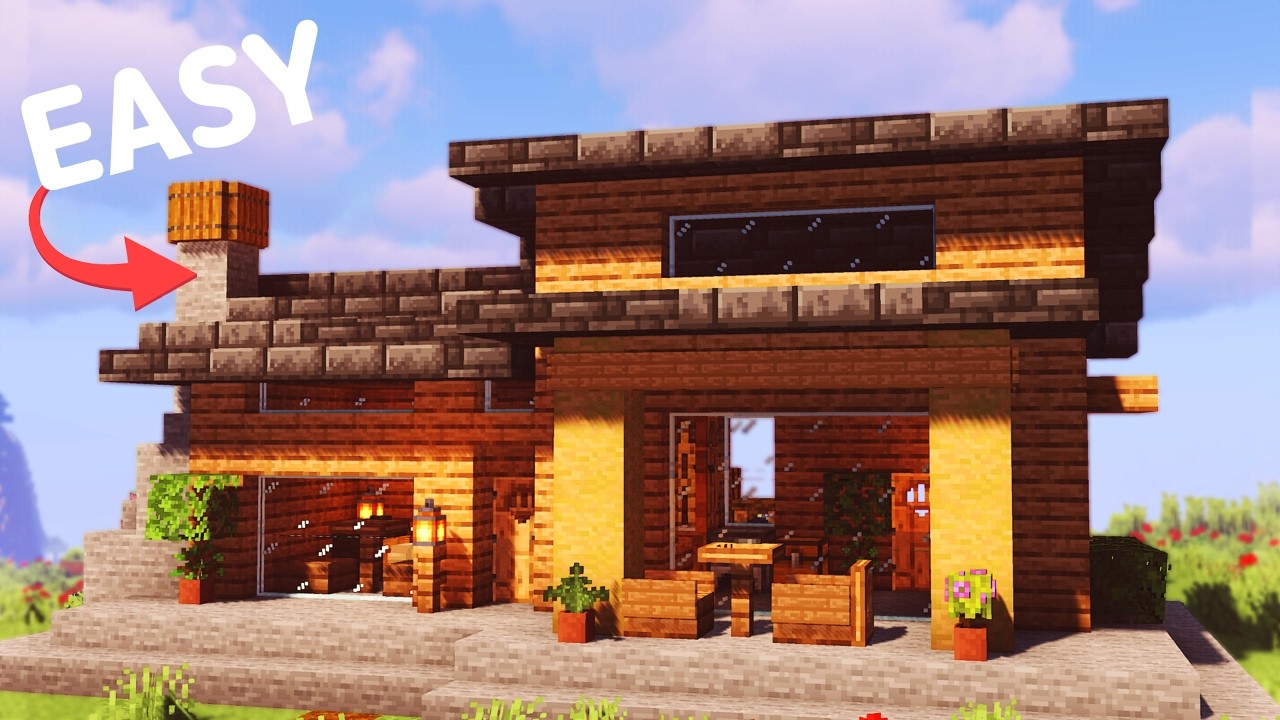 Как построить КРАСИВЫЙ дом в джунглях 🌿 | Майнкрафт туториал по выживанию