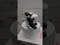 #Black and white cake #18th birthday cake #two tire cake #ytshorts#shorts
