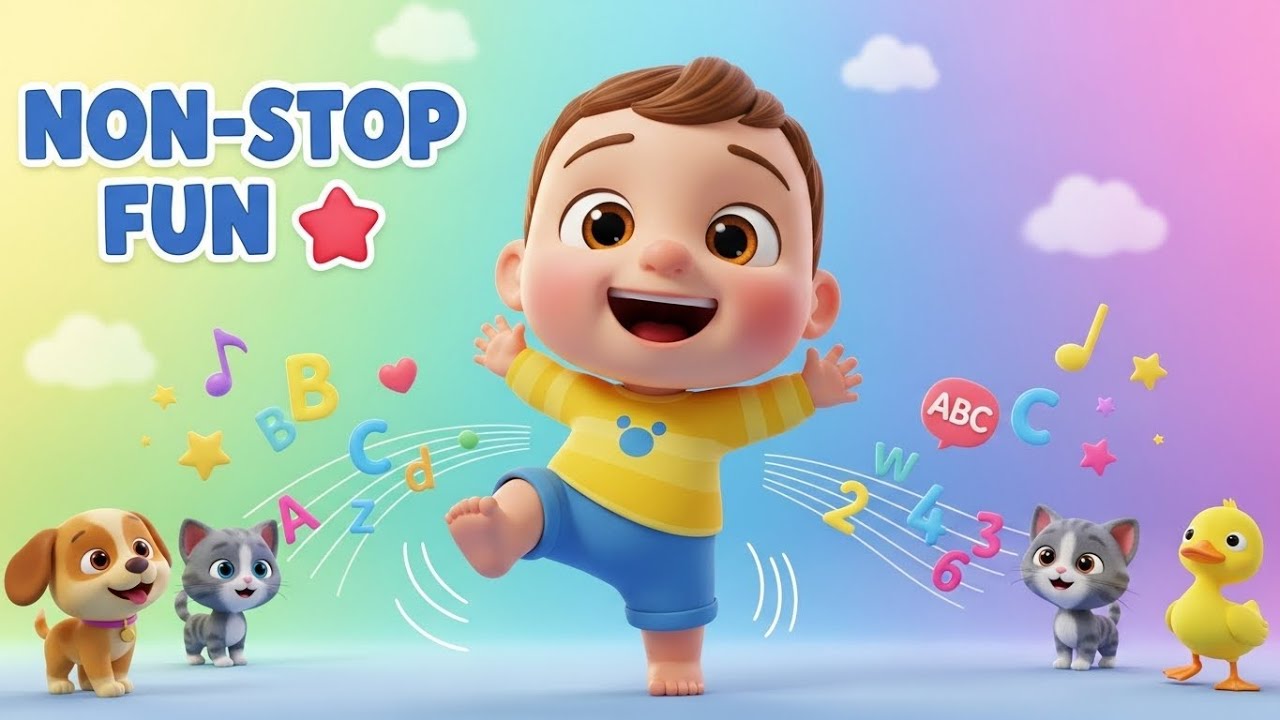 Non-Stop Fun Time 🎶🐶 | Animal Songs, Action Rhymes & Learning Fun
