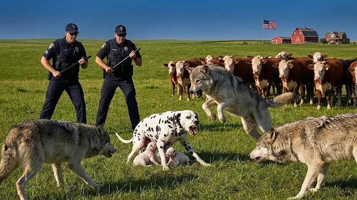 Wildlife Rescue: Dalmatian Mom Fights a Lone Wolf to Save Her Newborn Puppies #wildliferescue