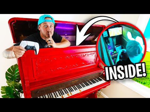 Secret Gaming Room INSIDE A PIANO!