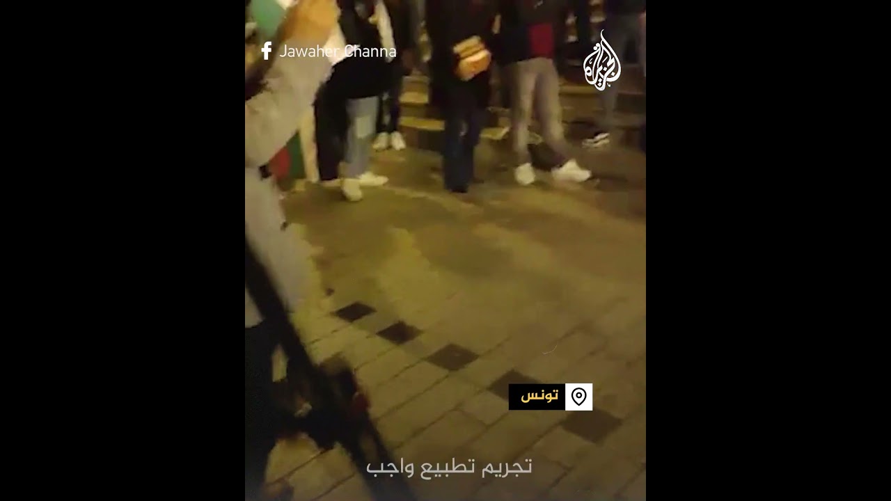 “تجريم التطبيع واجب”.. تونسيون يتضامنون مع غزة أمام المسرح البلدي بتونس العاصمة