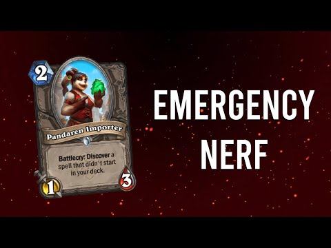 Hearthstone - Why Was Pandaren Importer Suddenly Nerfed Today?