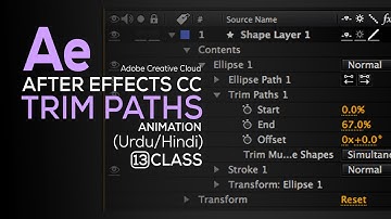 Trim Paths in After Effects - Tutorial  Class 13  (Urdu/Hindi) - Tutorial Guru