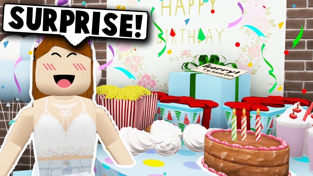 I Made My Son A Birthday Party Roblox Bloxburg Roblox Roleplay Youtube