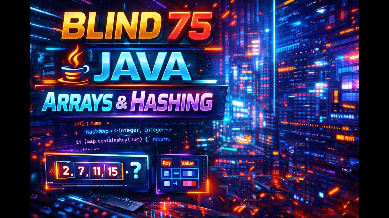 Learning Java For Beginners Live - Blind 75 (arrays and hashing) - YouTube