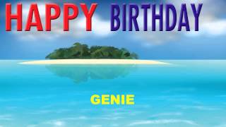Genie   Card Tarjeta - Happy Birthday