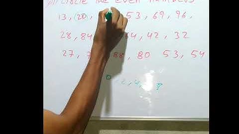 Circle the Even numbers #short