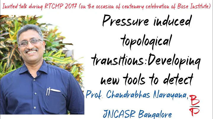 Invited Talk by Prof Chandrabhas Narayana [Jawaharlal Nehru Centre for Advanced Scientific Research]
