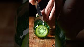 Hyper-Realistic Glass Zucchini Slicing ASMR in Slow Motion #aishorts #shortsfeed #trendingshorts #sh