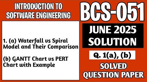 P1- 1(a), (b) | BCS 051 June 2025 Solution | BCS051 Solved Question Paper | Bcs51 Important Question