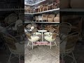 Bàn ghế cafe đan nhựa mây sân vườn ngoài trời #banghengoaitroi