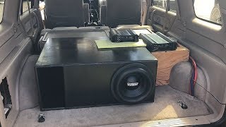CUSTOM SUBWOOFER T-LINE BOX BUILD! ONE LOUD SUBWOOFER!!!