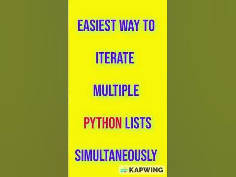 Easiest Way to iterate multiple #python lists simultaneously | #shorts ...