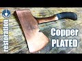 COPPER Plated!! AXE Restoration - Estwing Hatchet Customization & Electroplating