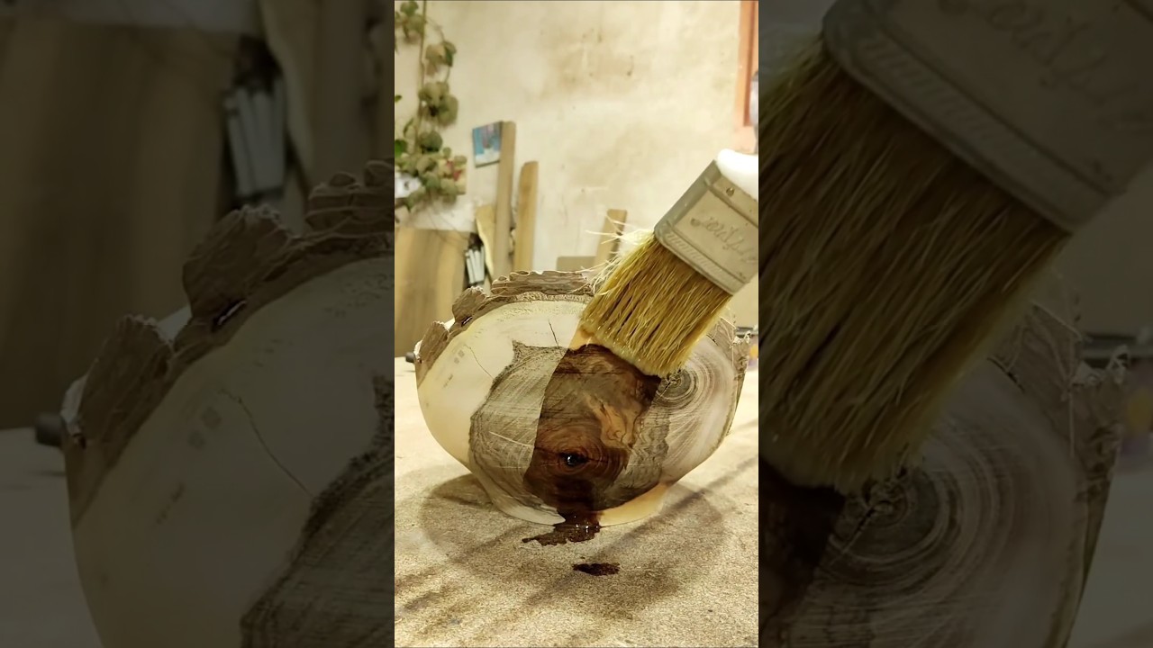 Turning a wooden winged bowl #woodworking #wood #woodscraft