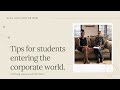 Tips for students entering the corporate world | Coaching sessions with Dr Mom