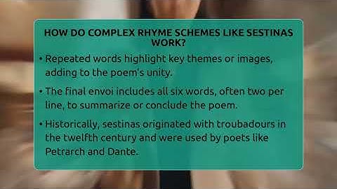 How Do Complex Rhyme Schemes Like Sestinas Work? - The Prose Path
