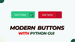 Modern Buttons with CustomTkinter Images - Modern Graphical User Interfaces with Python