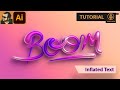Inflated 3D Text Effect in Adobe Illustrator | Tutorial