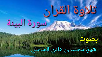 سورة البينة....بصوت العلامة الشيخ/ محمد بن هادي المدخلي -حفظه الله تعالى-