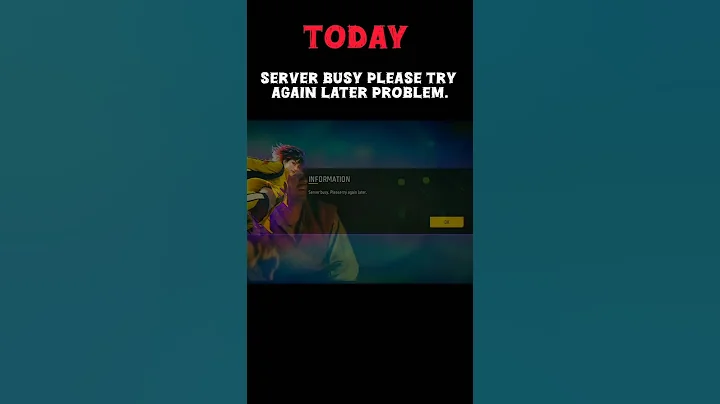 TODAY server busy please try again later problem 🥺🥺😭😭#freefire #shorts