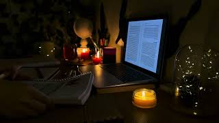 STUDY WITH ME RELAXİNG SLOW CALM PİANO music Dark academia life studing  1HR no breaks |