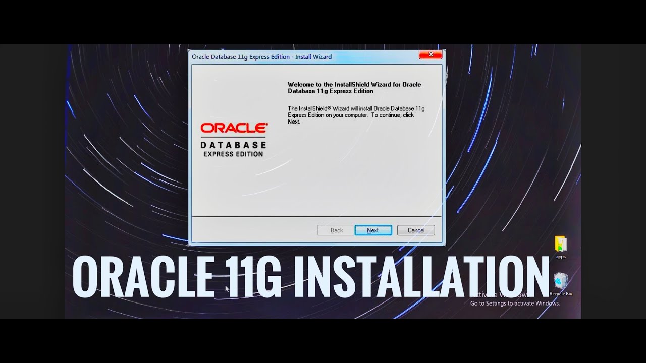 oracle 11g installation on windows 10 64bit 2021 | yantraunitech - YouTube