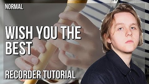 How to play Wish You The Best by Lewis Capaldi on Recorder (Tutorial)