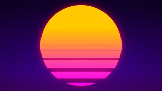 Footage | SynthWave Sun Animated | 2160p