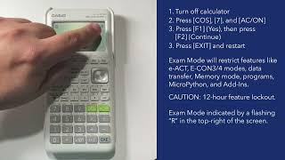 How To Enable Exam Mode On A Casio Graphing Calculator