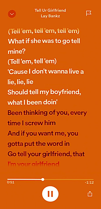 Tell Ur Girlfriend -sped up #fypシ #spedup2023 #lyrics #spedups #spotify