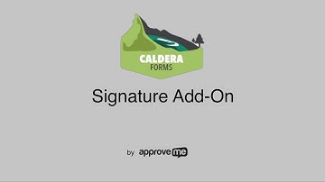 Caldera Forms Signature Plugin by ApproveMe