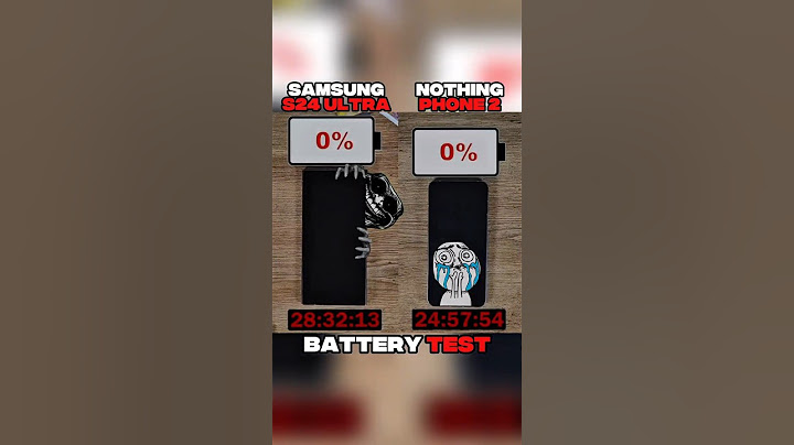 SAMSUNG S24 ULTRA VS NOTHING PHONE 2 BATTERY 🪫🔋 TEST?