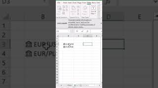 HOW TO INSERT CURRENT EXCHANGE RATES IN EXCEL WITHIN SECONDS #excel #microsoft #exchange #shortvideo