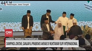 Prabowo & Ganjar Dampingi Jokowi Blusukan