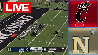 🔴LIVE 🔴Cincinnati vs Navy/FBS Football Season/ NCAAF College Football 26