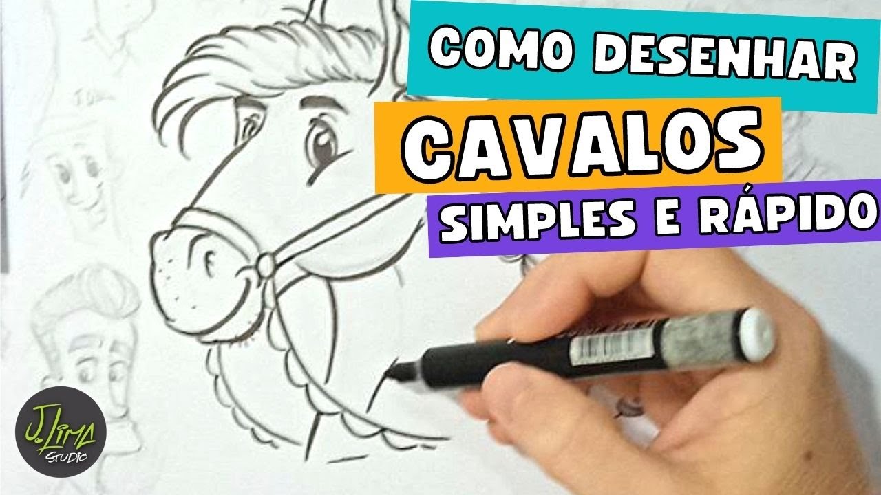 Como desenhar uma cabeça de cavalo – Hipismo&Co