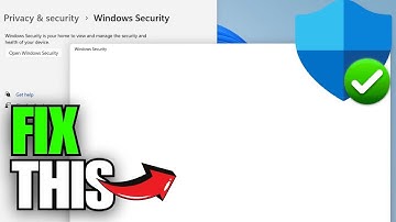 How To Fix Windows Security Blank Screen In Windows 11 (2025)