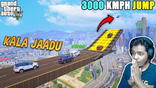 GTA 5 | Which Indian Car Will Longest Jump 3000KMPH Speed ? | Kala Jaadu Part-9 screenshot 5