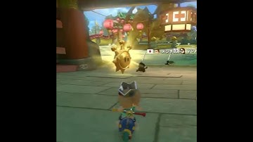 Shine gets knocked far back #shorts #mk8dx #battlemode #online