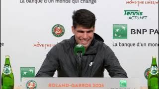 Tennis - Roland-Garros 2024 - Carlos Alcaraz : 'It's possible I may be more nervous against Sinner'