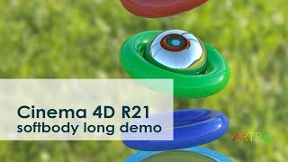 SoftBody long demo | Cinema 4D R21 | Corona Renderer