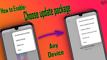 Enable choose update package | how to enable choose update package option in any xiaomi Devices |