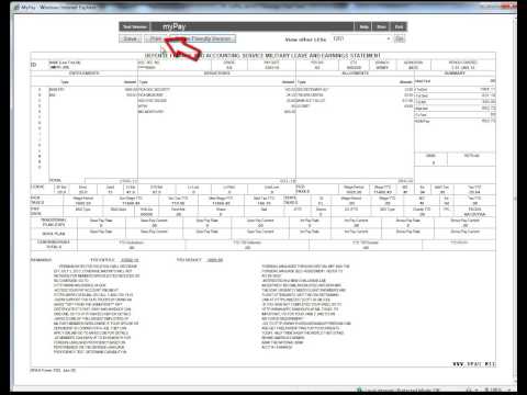 How To Print Your LES - For all Active or Reserve Army, Navy, Air Force