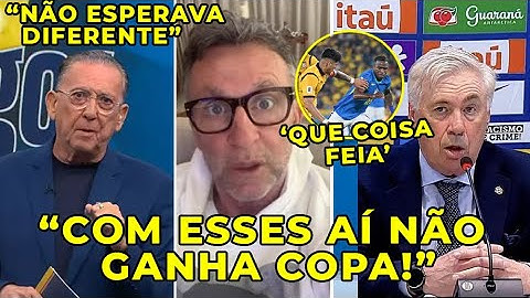TRETA! NETO E GALVÃO BUENO DETONAM A SELEÇÃO APÓS EMPATE COM O EQUADOR: “ASSIM NÃO GANHA COPA!”