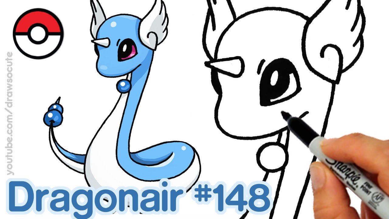 How to Draw Pokemon Dragonair step by step Easy and Cute - YouTube